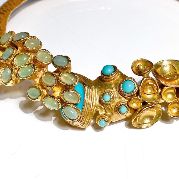 Rare Yves Saint Laurent Arty Brutalist Choker Necklace - Picture 9 of 16